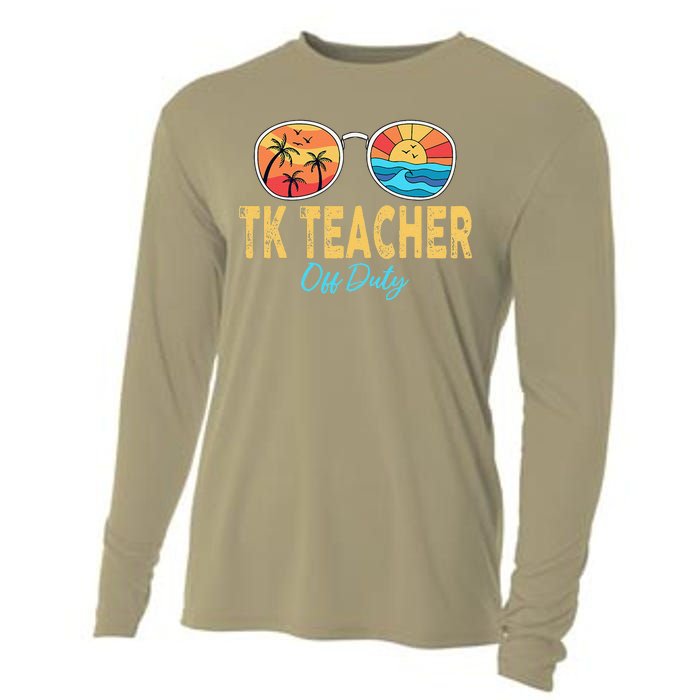 TK Teacher Off Duty Sunglasses Last Day Of School Summer Cooling Performance Long Sleeve Crew