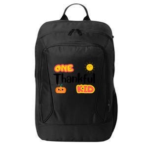 Thankful T One Thankfuls Thanksgiving Fall Design Give Thanks Baby City Backpack