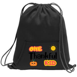 Thankful T One Thankfuls Thanksgiving Fall Design Give Thanks Baby Sweatshirt Cinch Pack Bag