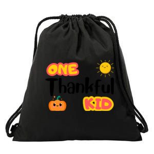 Thankful T One Thankfuls Thanksgiving Fall Design Give Thanks Baby Drawstring Bag