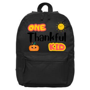 Thankful T One Thankfuls Thanksgiving Fall Design Give Thanks Baby 16 in Basic Backpack