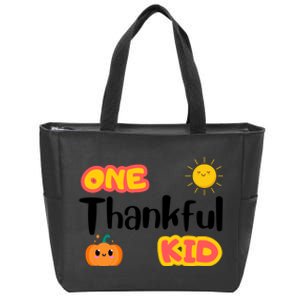 Thankful T One Thankfuls Thanksgiving Fall Design Give Thanks Baby Zip Tote Bag