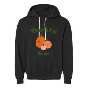 Thankful T One Thankfuls Thanksgiving Fall Design Give Thanks Baby Garment-Dyed Fleece Hoodie