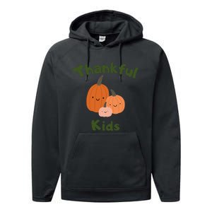 Thankful T One Thankfuls Thanksgiving Fall Design Give Thanks Baby Performance Fleece Hoodie