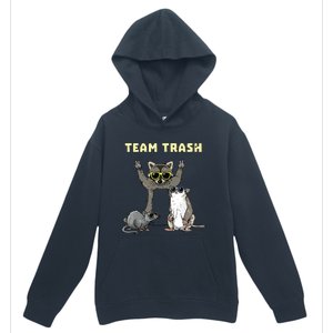 Team Trash Opossum Raccoon Rat Funny Animals Garbage Gang Short Sleeve Urban Pullover Hoodie