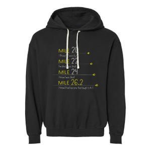 The Thoughts Of Marathoner Runner Gift Funny Marathon Garment-Dyed Fleece Hoodie