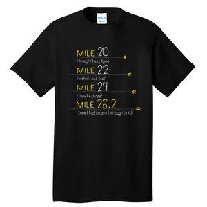 The Thoughts Of Marathoner Runner Gift Funny Marathon Tall T-Shirt