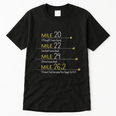 The Thoughts Of Marathoner Runner Gift Funny Marathon Tall T-Shirt