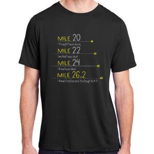 The Thoughts Of Marathoner Runner Gift Funny Marathon Adult ChromaSoft Performance T-Shirt