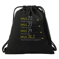 The Thoughts Of Marathoner Runner Gift Funny Marathon Drawstring Bag