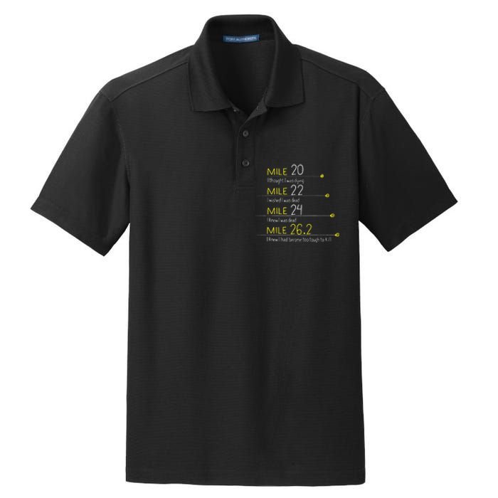 The Thoughts Of Marathoner Runner Gift Funny Marathon Dry Zone Grid Polo