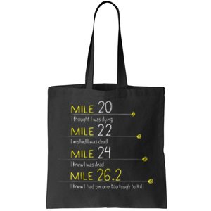 The Thoughts Of Marathoner Runner Gift Funny Marathon Tote Bag