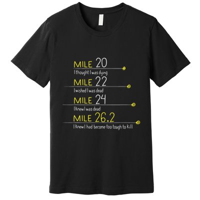 The Thoughts Of Marathoner Runner Gift Funny Marathon Premium T-Shirt