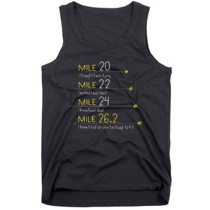 The Thoughts Of Marathoner Runner Gift Funny Marathon Tank Top