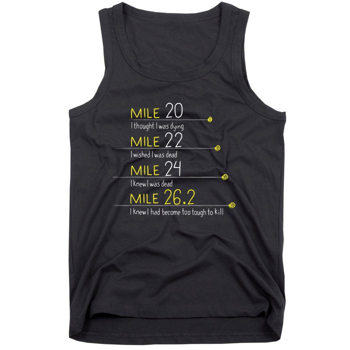 The Thoughts Of Marathoner Runner Gift Funny Marathon Tank Top