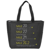 The Thoughts Of Marathoner Runner Gift Funny Marathon Zip Tote Bag