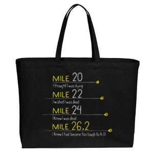 The Thoughts Of Marathoner Runner Gift Funny Marathon Cotton Canvas Jumbo Tote