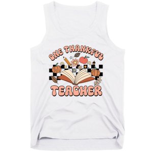 Thanksgiving Teacher One Thankful Teacher Tank Top