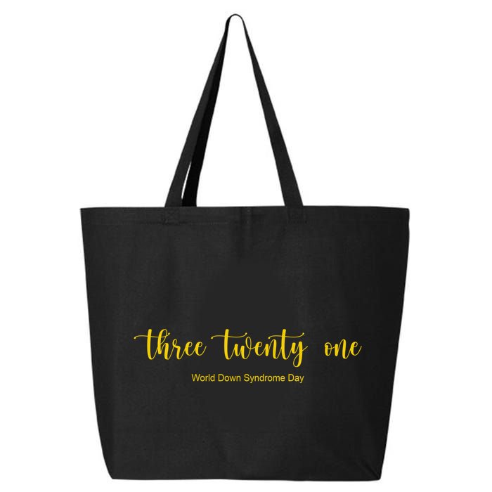 Three Twenty One World Down Syndrome Day 25L Jumbo Tote