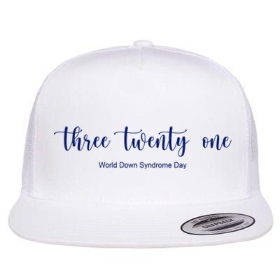 Three Twenty One World Down Syndrome Day Flat Bill Trucker Hat