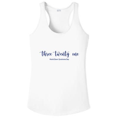 Three Twenty One World Down Syndrome Day Ladies PosiCharge Competitor Racerback Tank
