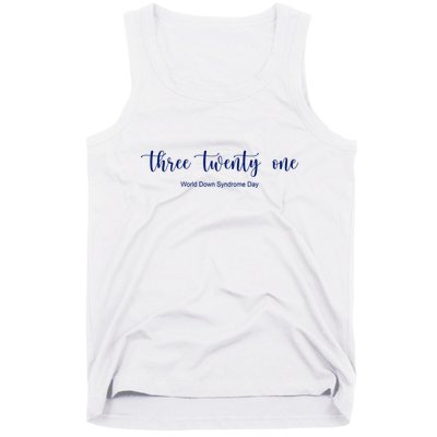 Three Twenty One World Down Syndrome Day Tank Top