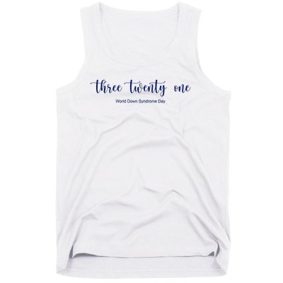 Three Twenty One World Down Syndrome Day Tank Top