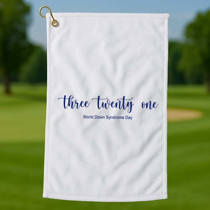 Three Twenty One World Down Syndrome Day Golf Towel