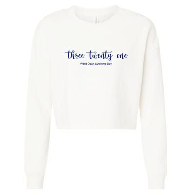 Three Twenty One World Down Syndrome Day Cropped Pullover Crew
