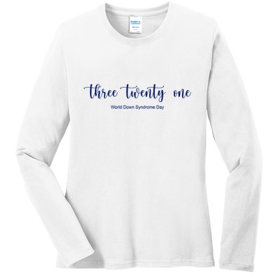 Three Twenty One World Down Syndrome Day Ladies Long Sleeve Shirt