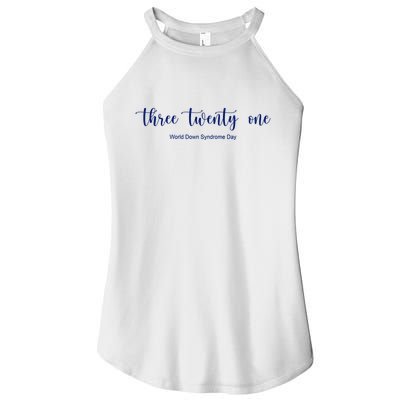 Three Twenty One World Down Syndrome Day Women's Perfect Tri Rocker Tank