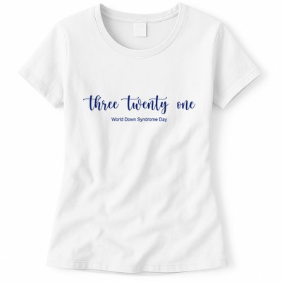 Three Twenty One World Down Syndrome Day Womens T-Shirt