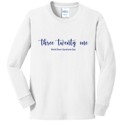 Three Twenty One World Down Syndrome Day Kids Long Sleeve Shirt