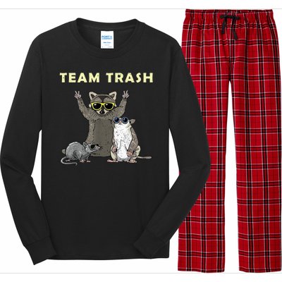 Team Trash Opossum Raccoon Rat Funny Animals Long Sleeve Pajama Set