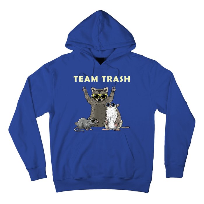 Team Trash Opossum Raccoon Rat Funny Animals Hoodie