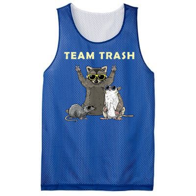 Team Trash Opossum Raccoon Rat Funny Animals Mesh Reversible Basketball Jersey Tank