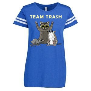 Team Trash Opossum Raccoon Rat Funny Animals Enza Ladies Jersey Football T-Shirt