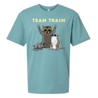 Team Trash Opossum Raccoon Rat Funny Animals Sueded Cloud Jersey T-Shirt