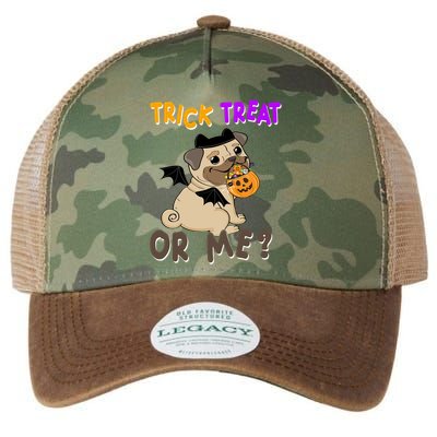 Trick Treat Or Me Pug Dog Halloween Legacy Tie Dye Trucker Hat