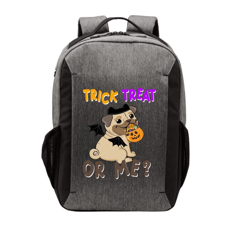 Trick Treat Or Me Pug Dog Halloween Vector Backpack