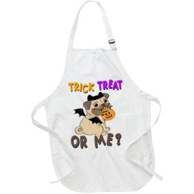 Trick Treat Or Me Pug Dog Halloween Apron