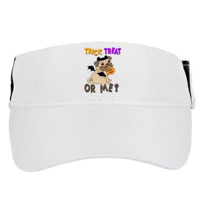 Trick Treat Or Me Pug Dog Halloween Adult Drive Performance Visor