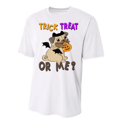 Trick Treat Or Me Pug Dog Halloween Performance Sprint T-Shirt