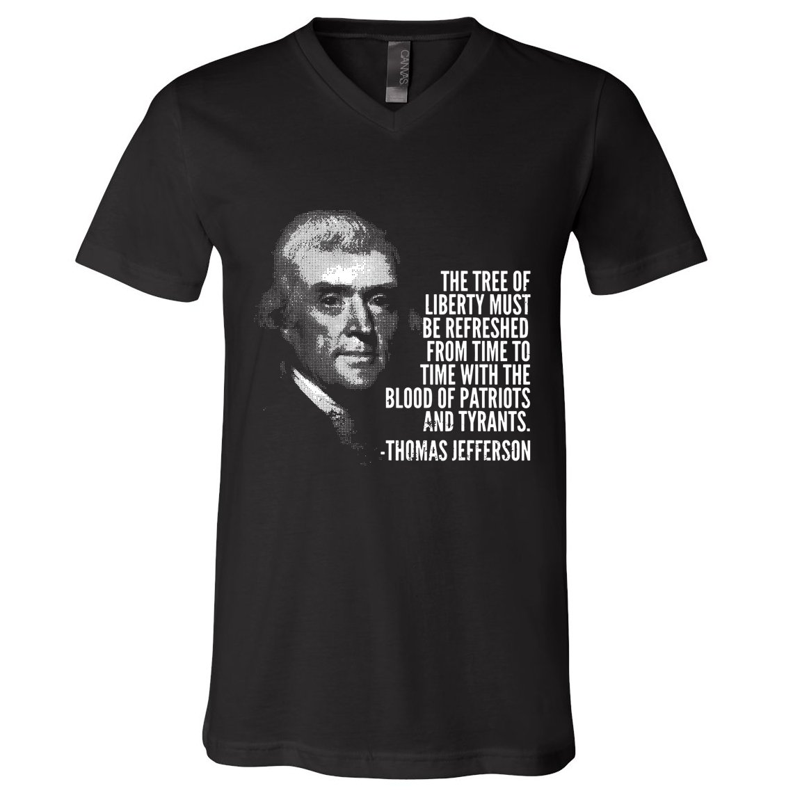 The Tree Of Liberty Thomas Jefferson Quote History V-Neck T-Shirt