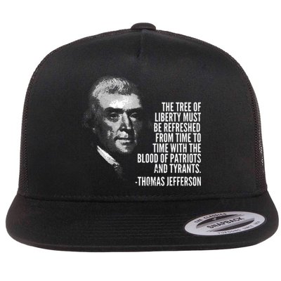 The Tree Of Liberty Thomas Jefferson Quote History Flat Bill Trucker Hat