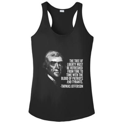 The Tree Of Liberty Thomas Jefferson Quote History Ladies PosiCharge Competitor Racerback Tank