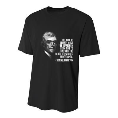 The Tree Of Liberty Thomas Jefferson Quote History Youth Performance Sprint T-Shirt