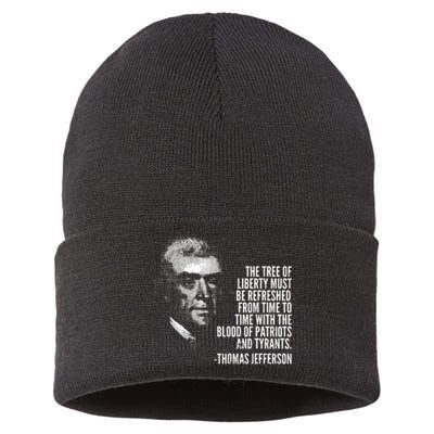 The Tree Of Liberty Thomas Jefferson Quote History Sustainable Knit Beanie