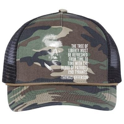 The Tree Of Liberty Thomas Jefferson Quote History Retro Rope Trucker Hat Cap