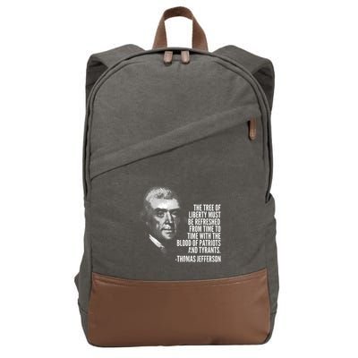 The Tree Of Liberty Thomas Jefferson Quote History Cotton Canvas Backpack